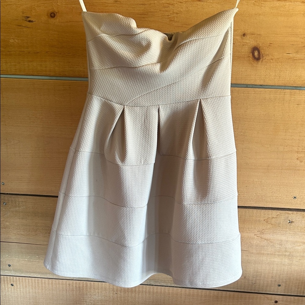 Finn & Clover Strapless Cream Dress
